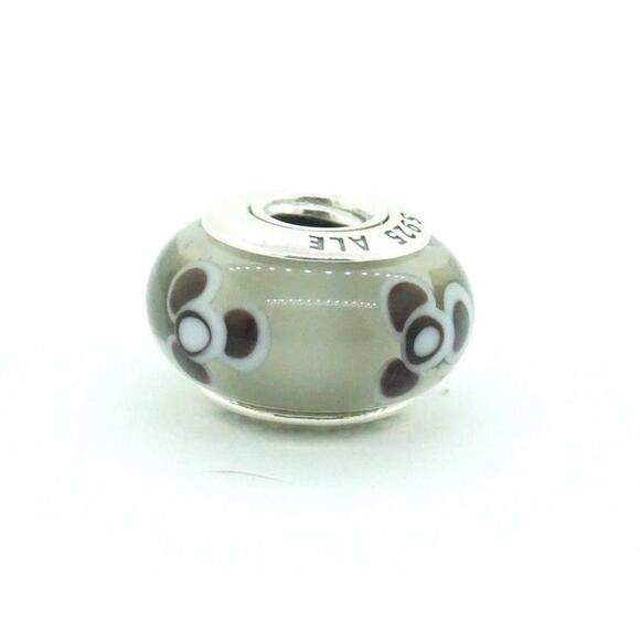 Authentic Estate PANDORA Sterling Silver Glass Beaded Charm - Picture 2 of 5